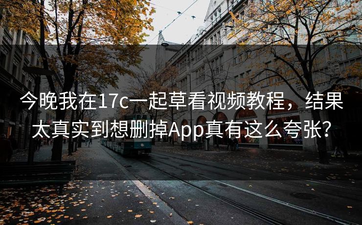 今晚我在17c一起草看视频教程，结果太真实到想删掉App真有这么夸张？